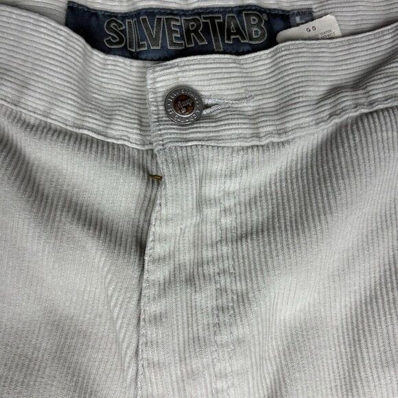 Vintage 90s Y2K Levi’s SilverTab Corduroy Cargo Pants 38x32 Gray Baggy Oversized - Picture 2 of 9